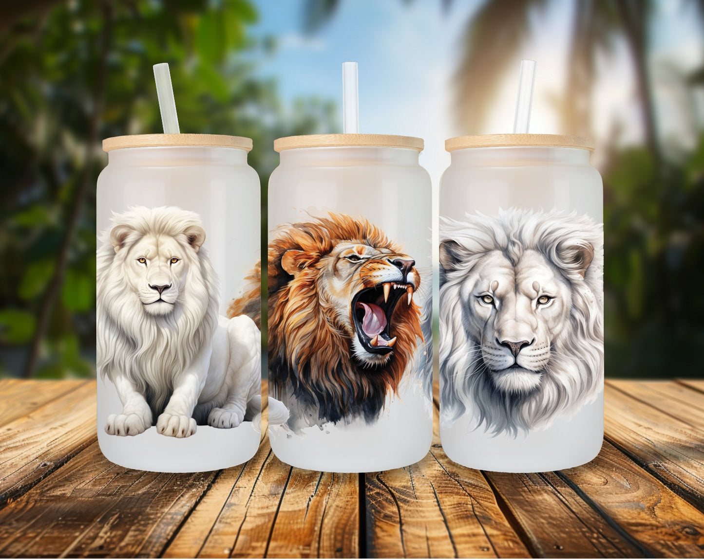 16oz Glas Lions
