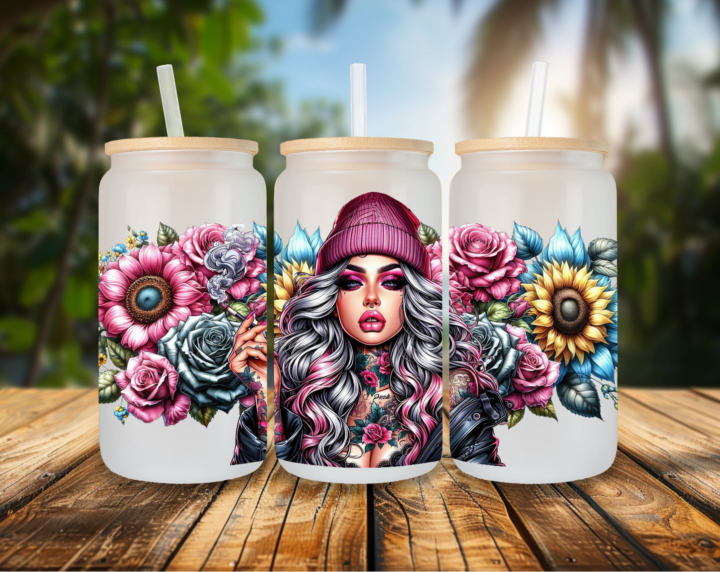 16oz Glas sexy Smokegirl