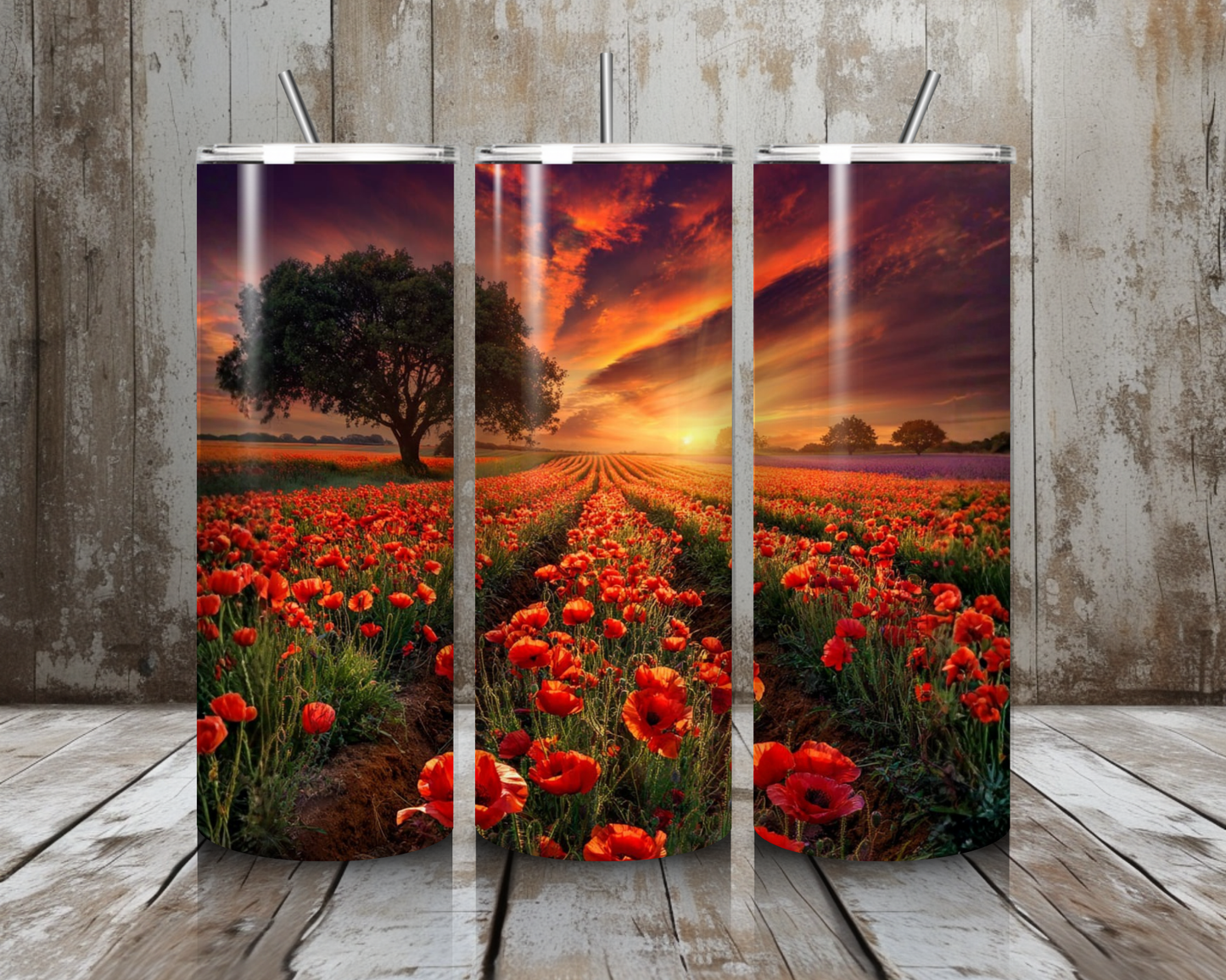 Tumbler Mohnblumen - Feld