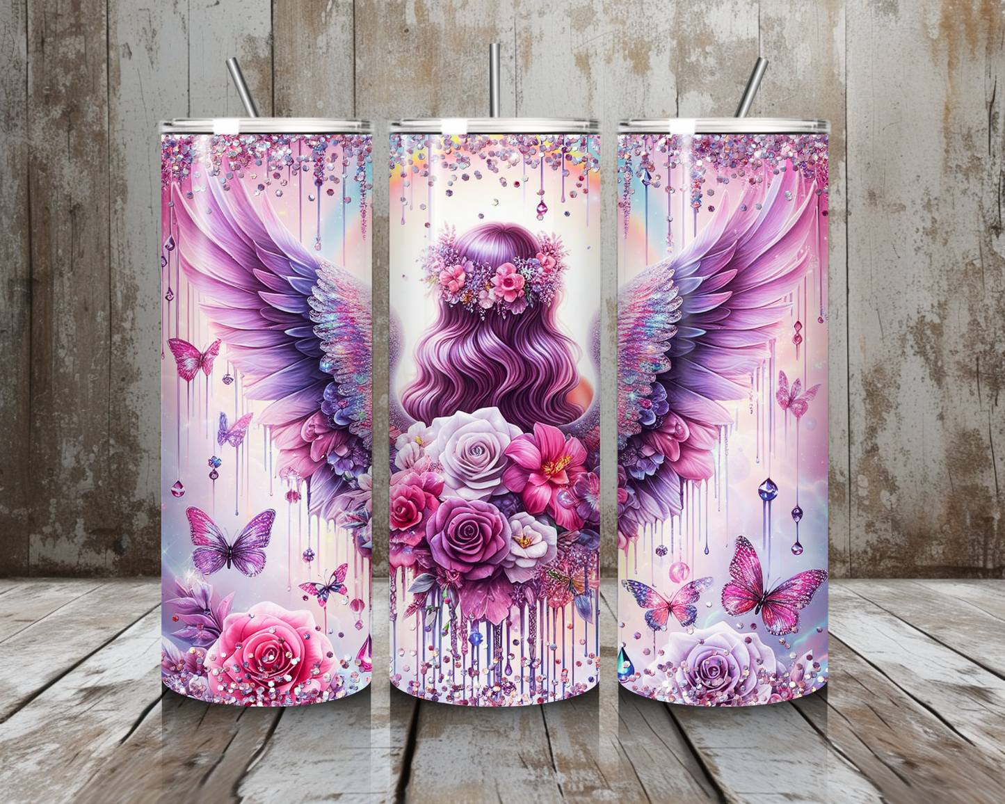Tumbler Engelsfrau rosa