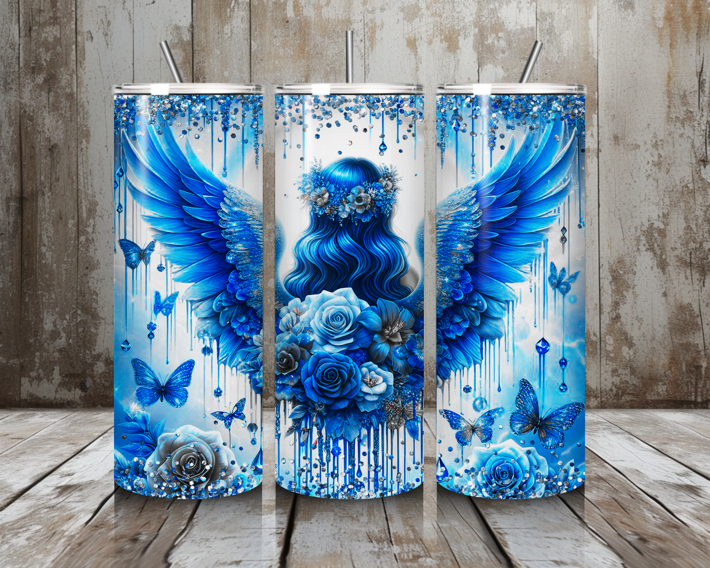 Tumbler Engelsfrau blau