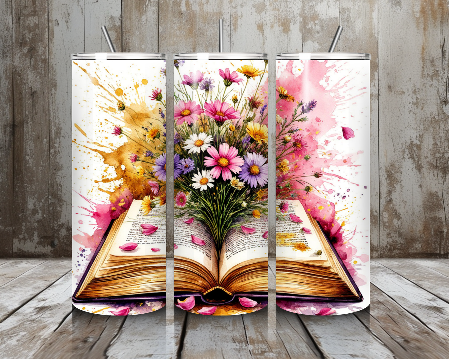 Tumbler Flowers in the Book