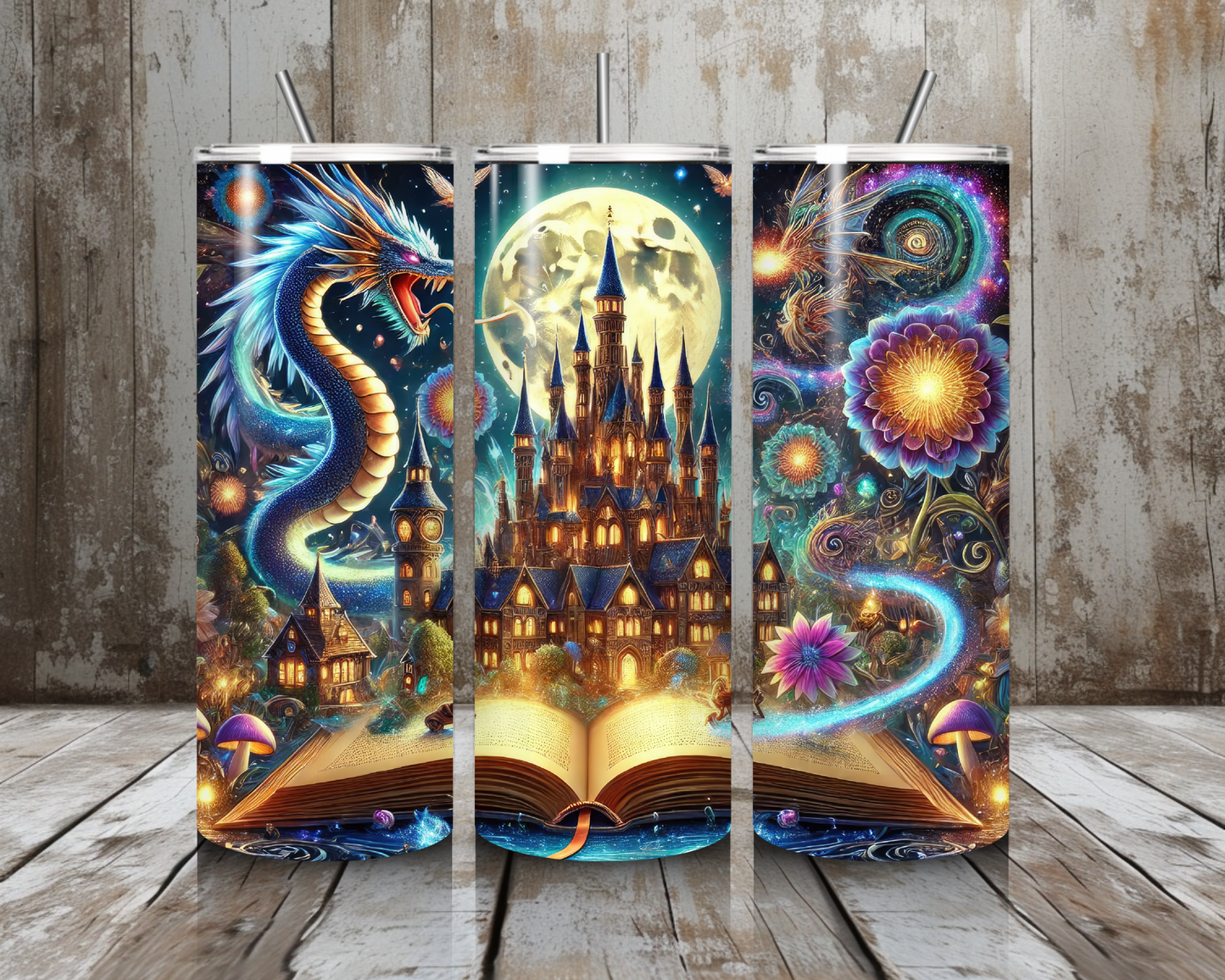 Tumbler Schloss im Buch