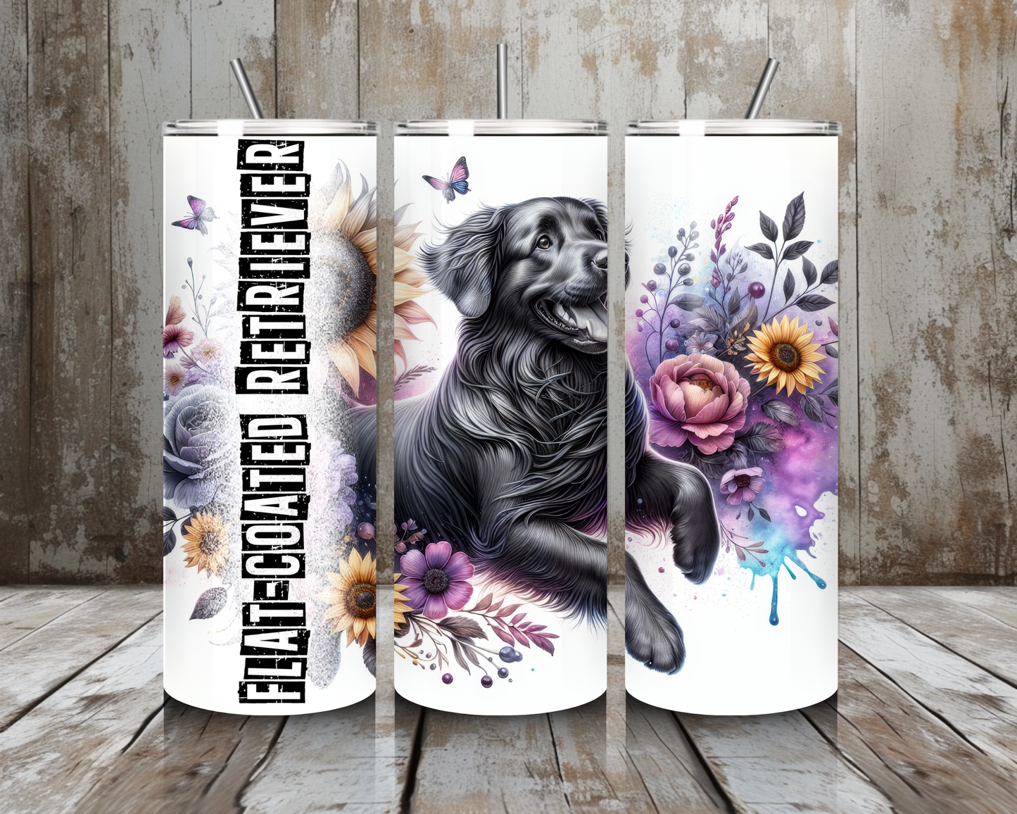 Tumbler Flat - Coated Retriever