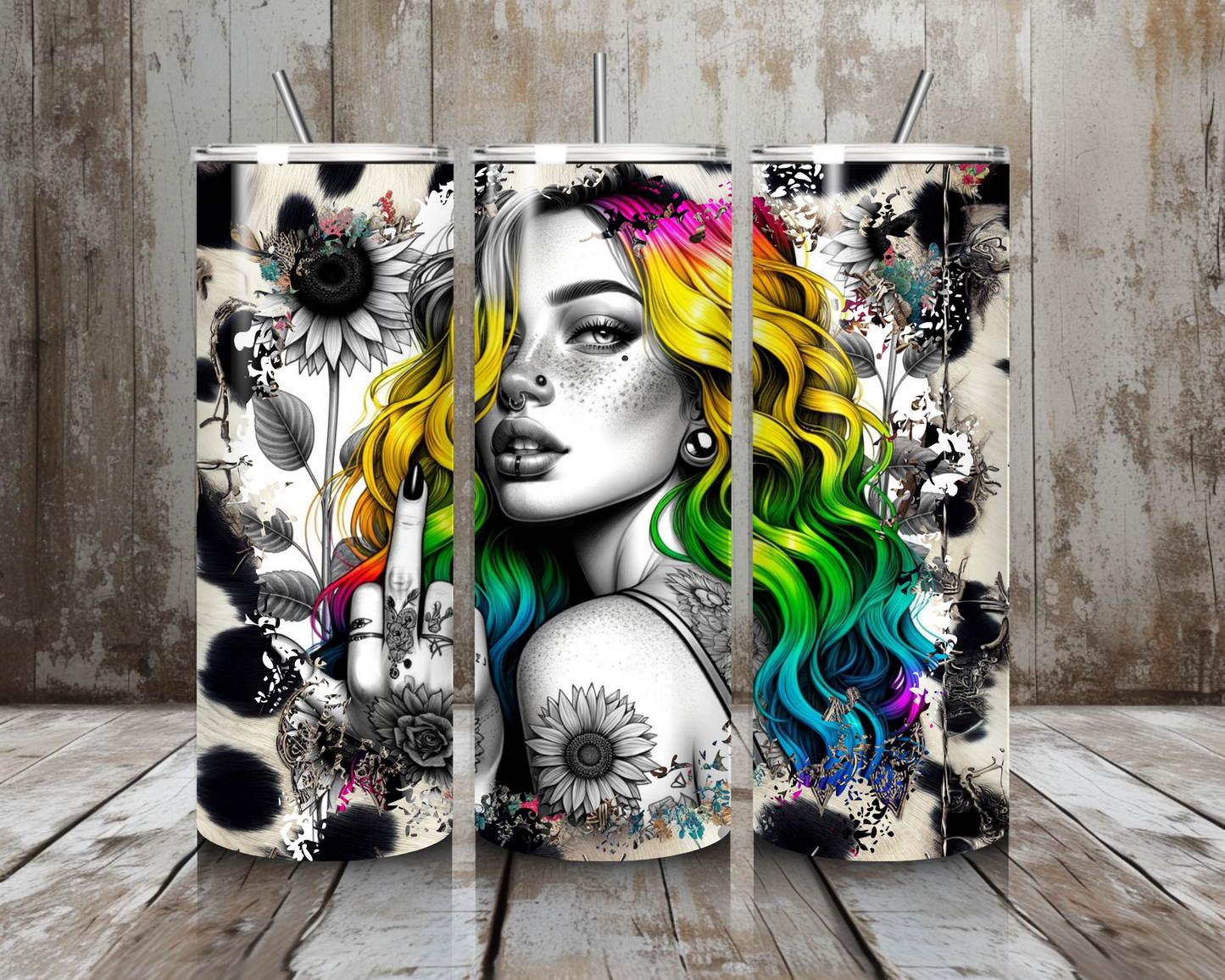 Tumbler Colorful hair