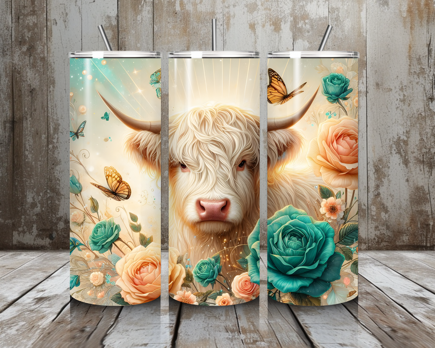 Tumbler Beige Cow