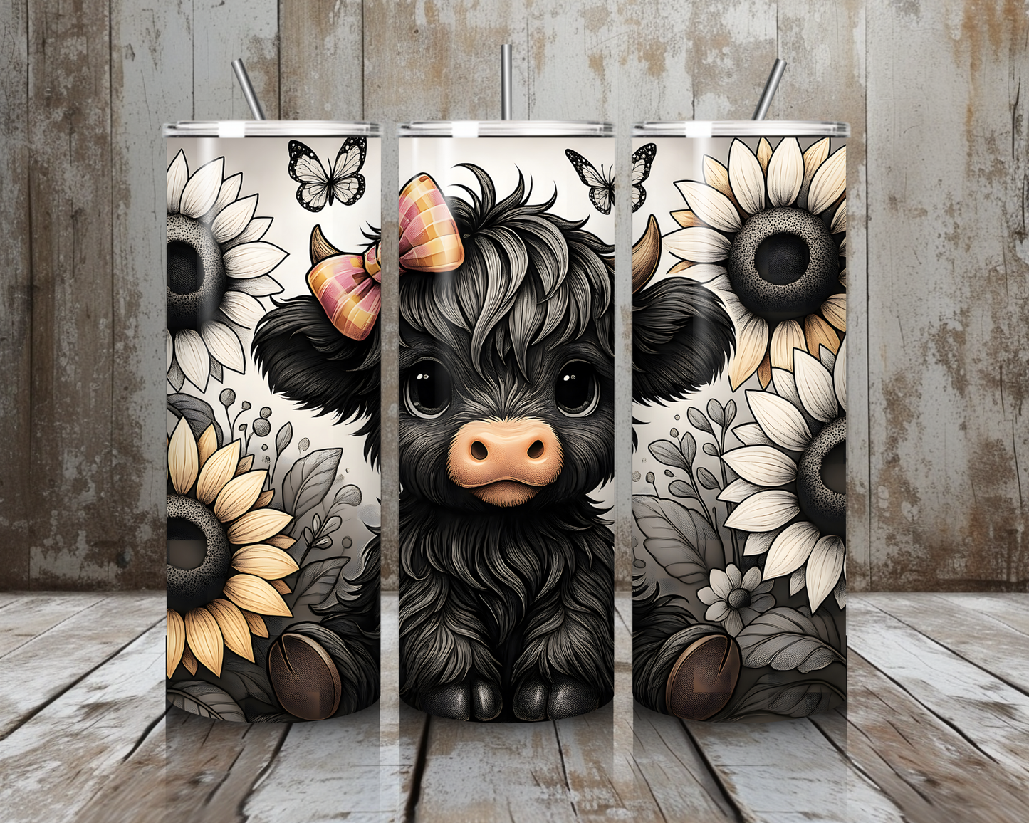 Tumbler Black - Cow