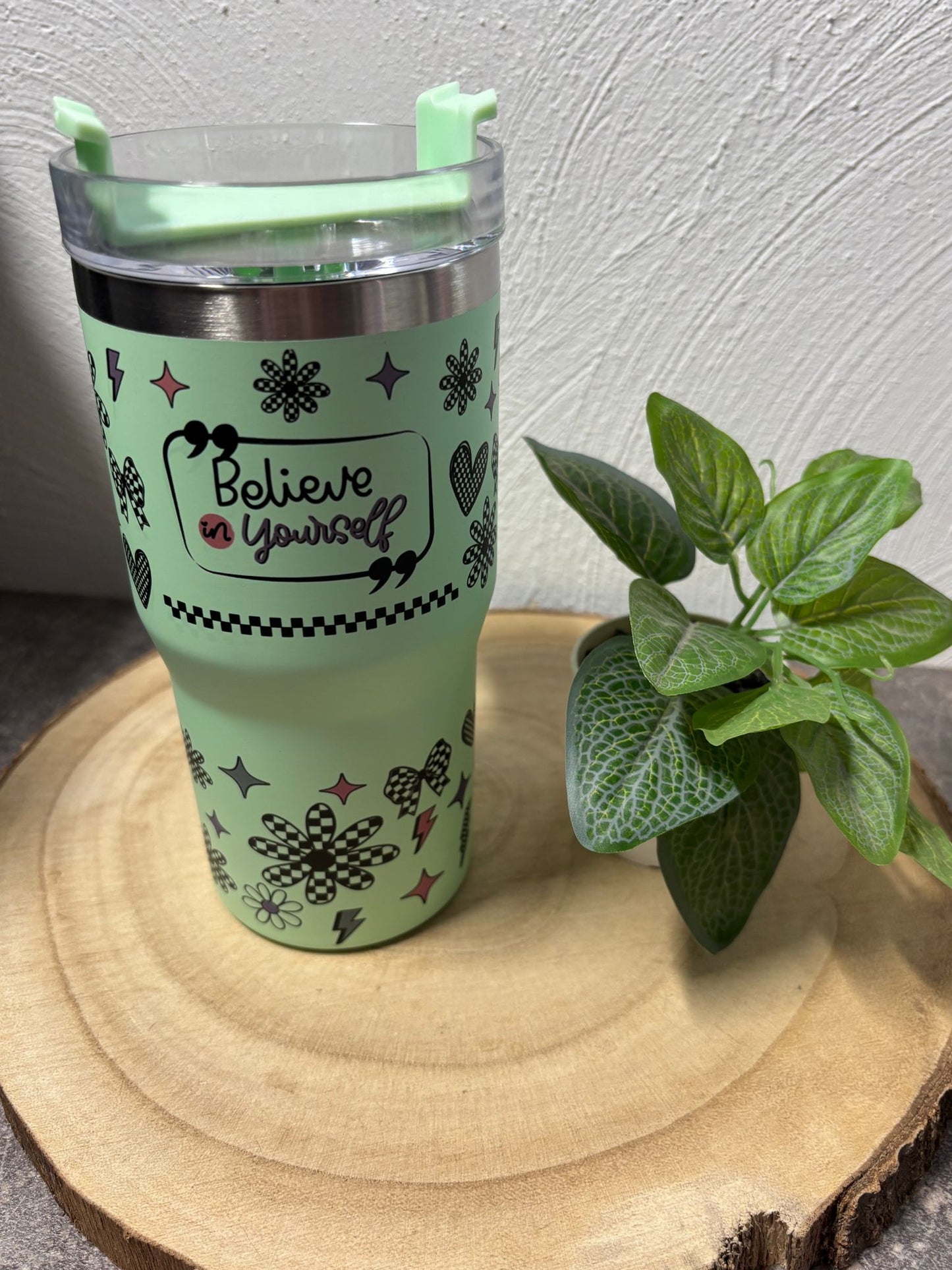 Tumbler 20 oz mit Henkel belive yourself