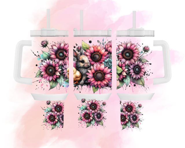 40oz Bunny Flowers