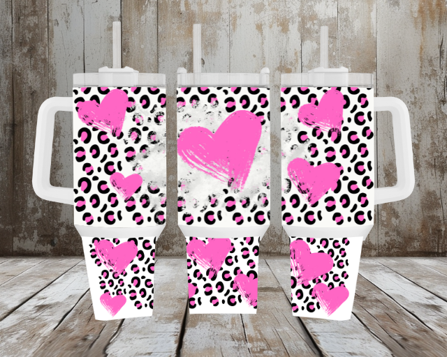 40oz pink Hearts