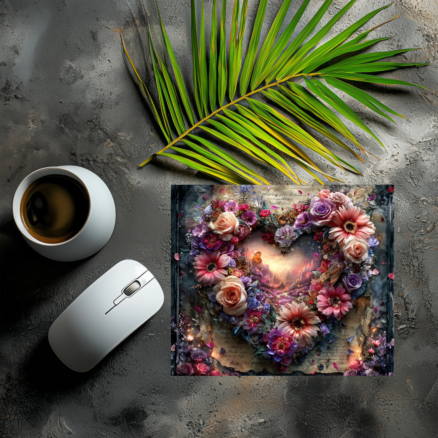 Mousepad Blumenherz 2