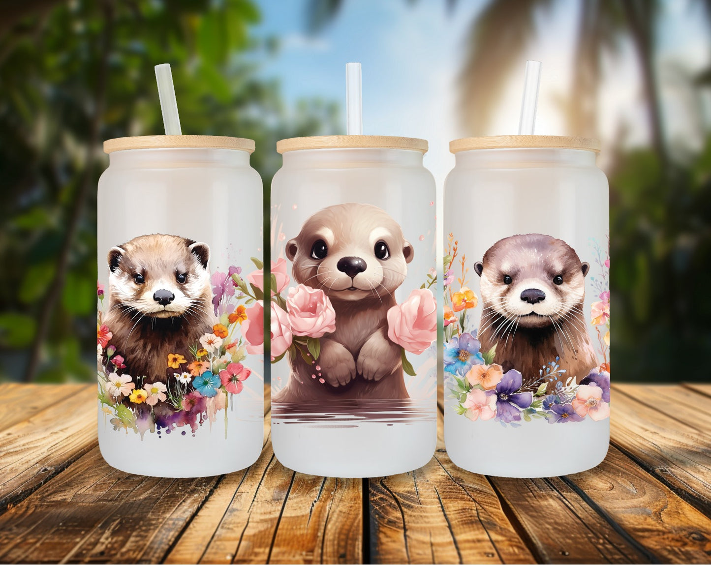 16oz Glas Otter Trio