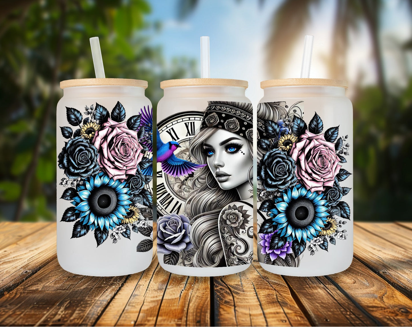 16oz Glas Time Girl