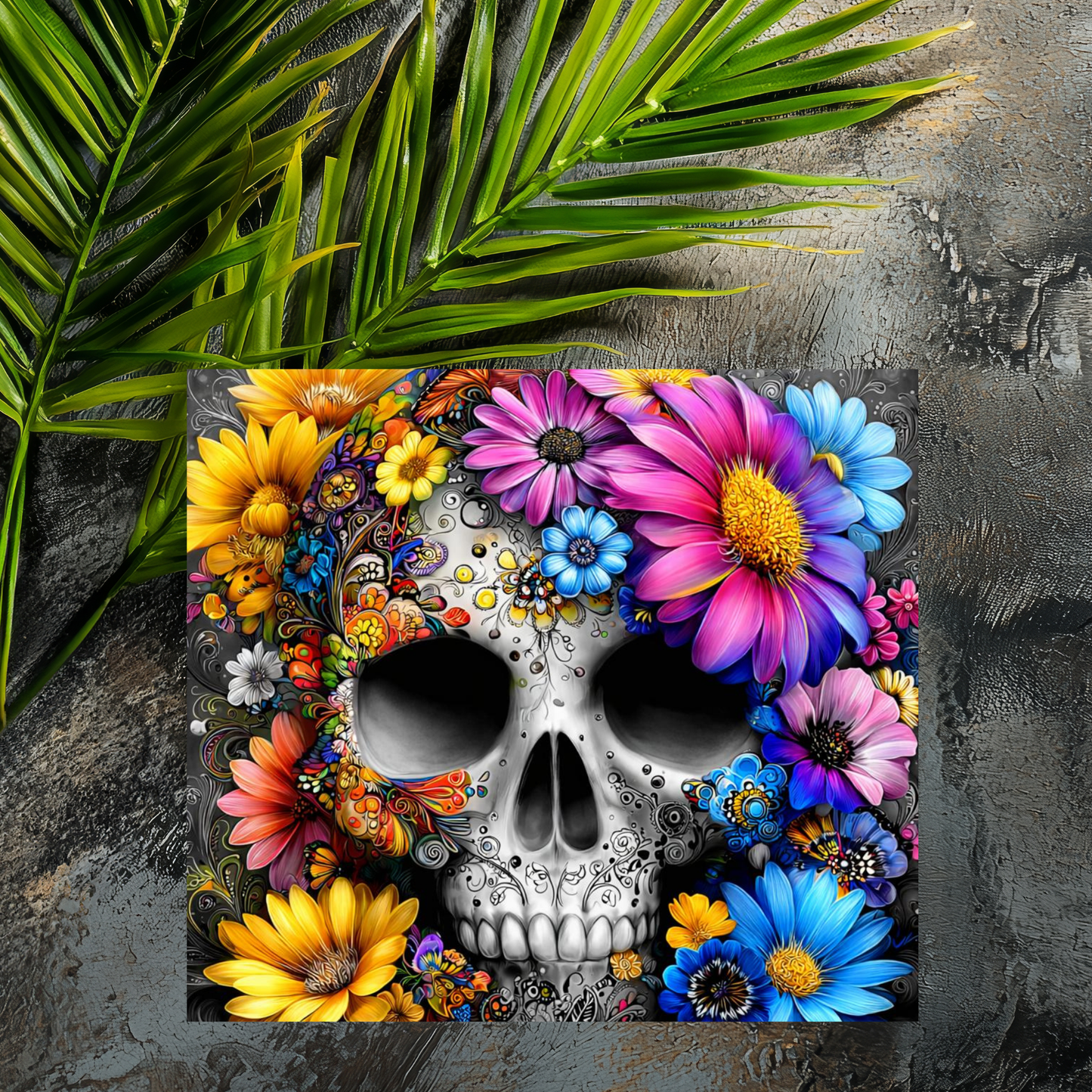 Mousepad floraler Skull