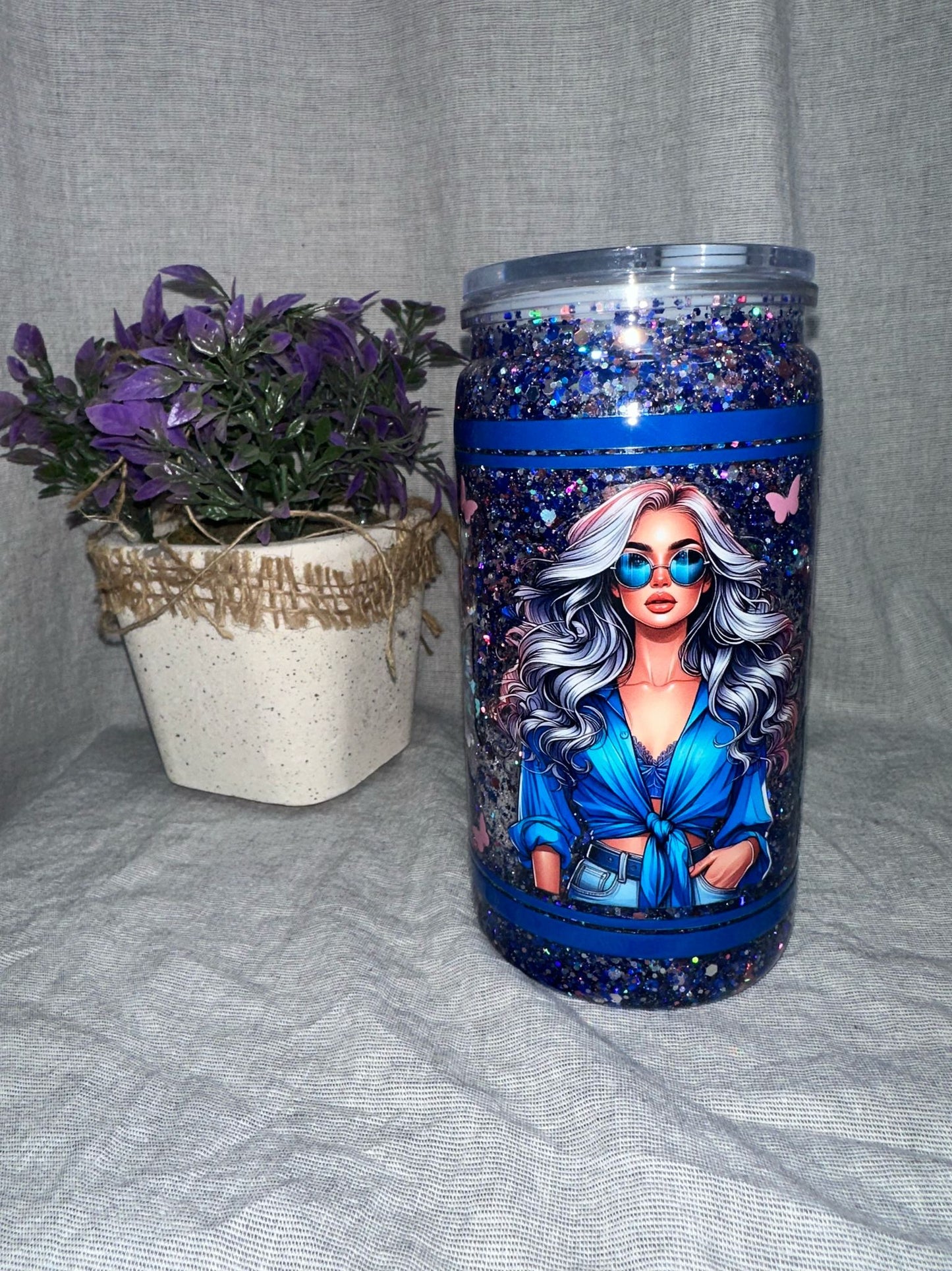 Snowglobe Becher Women blau