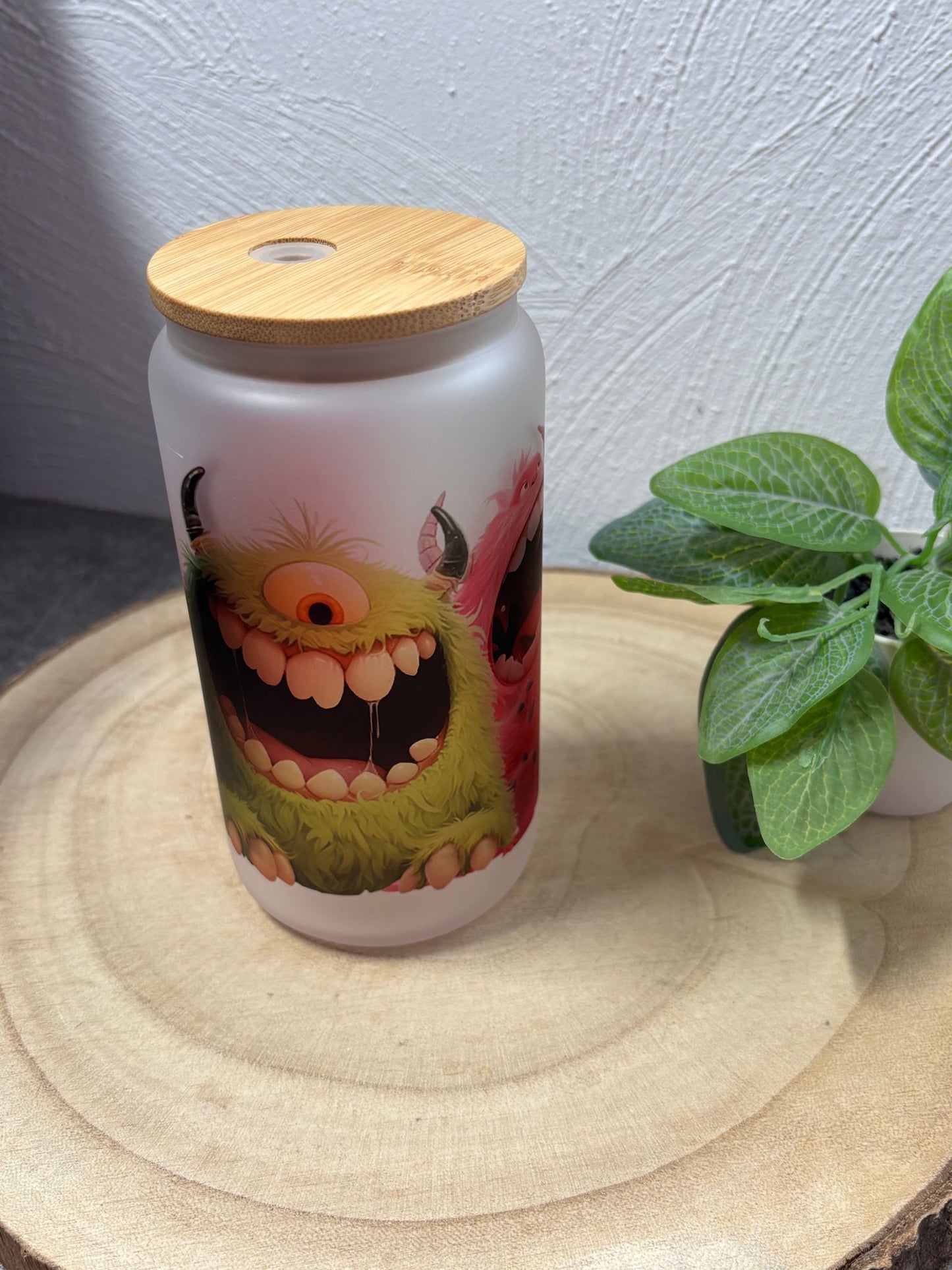 Trinkglas 16oz Monster