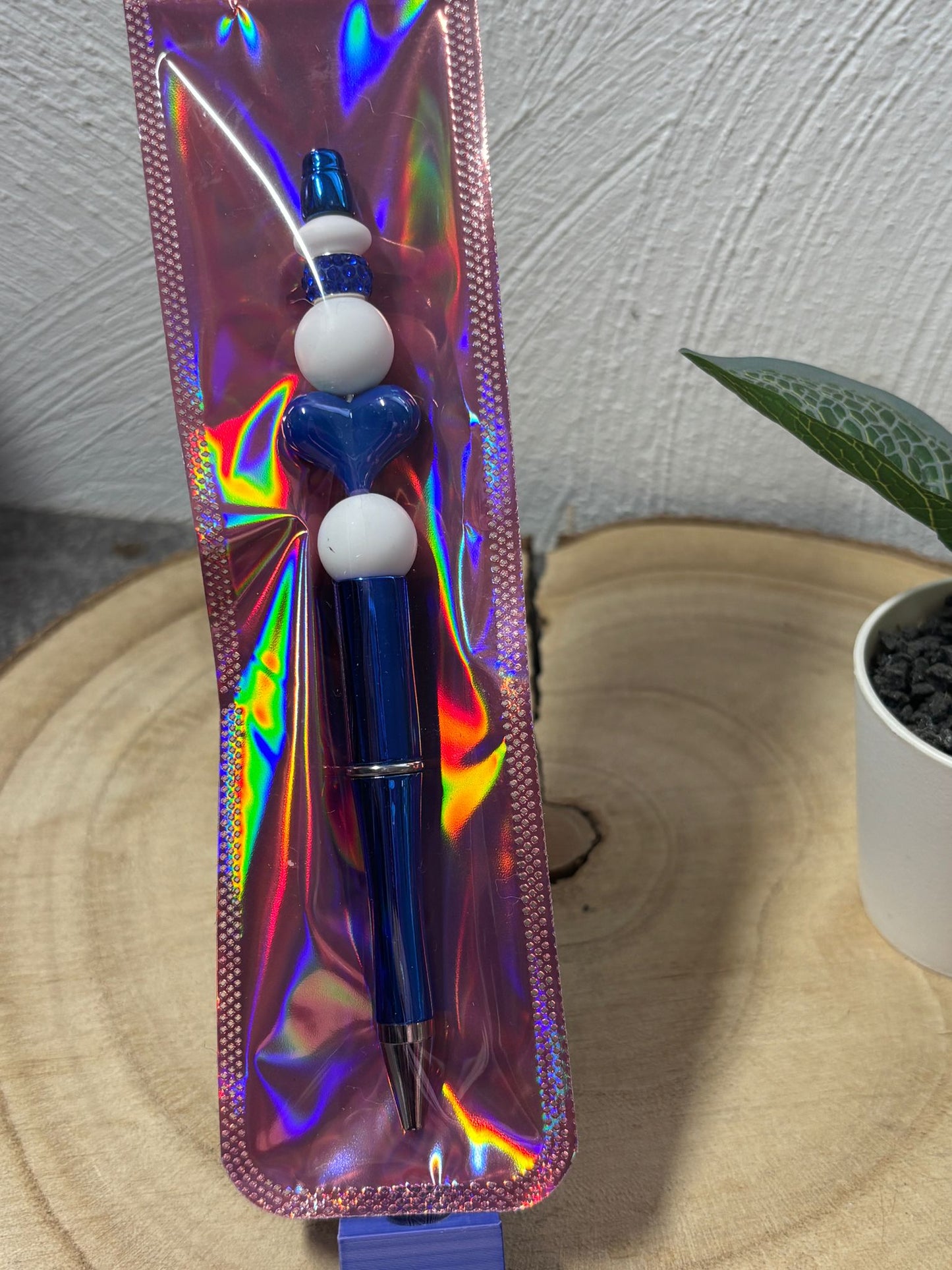 Kugelschreiber Herz blau