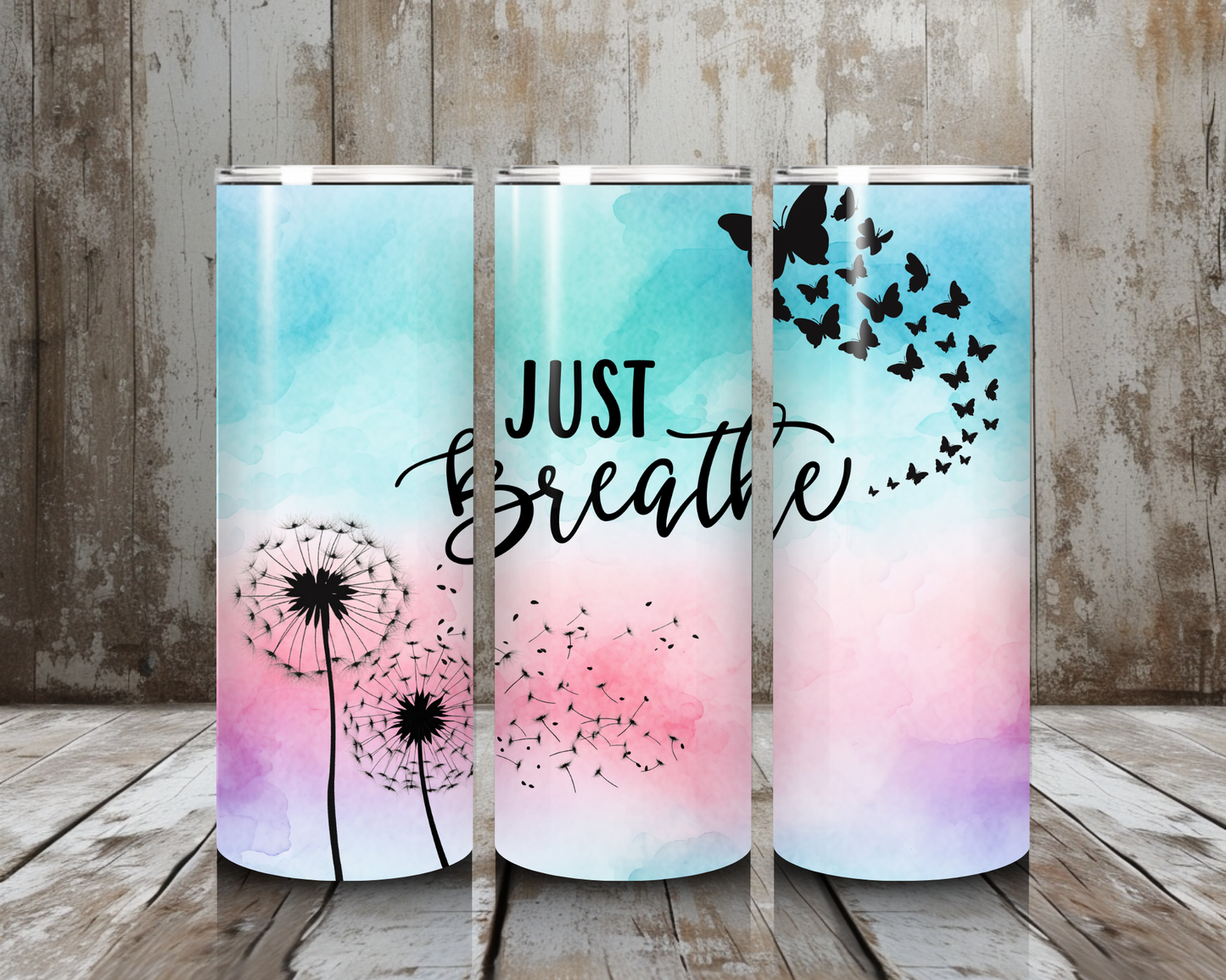 Tumbler Just breathe pastell