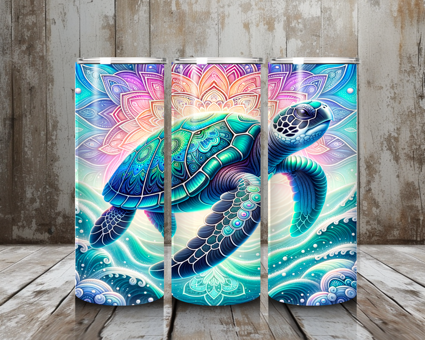 Tumbler Mandala Turtle