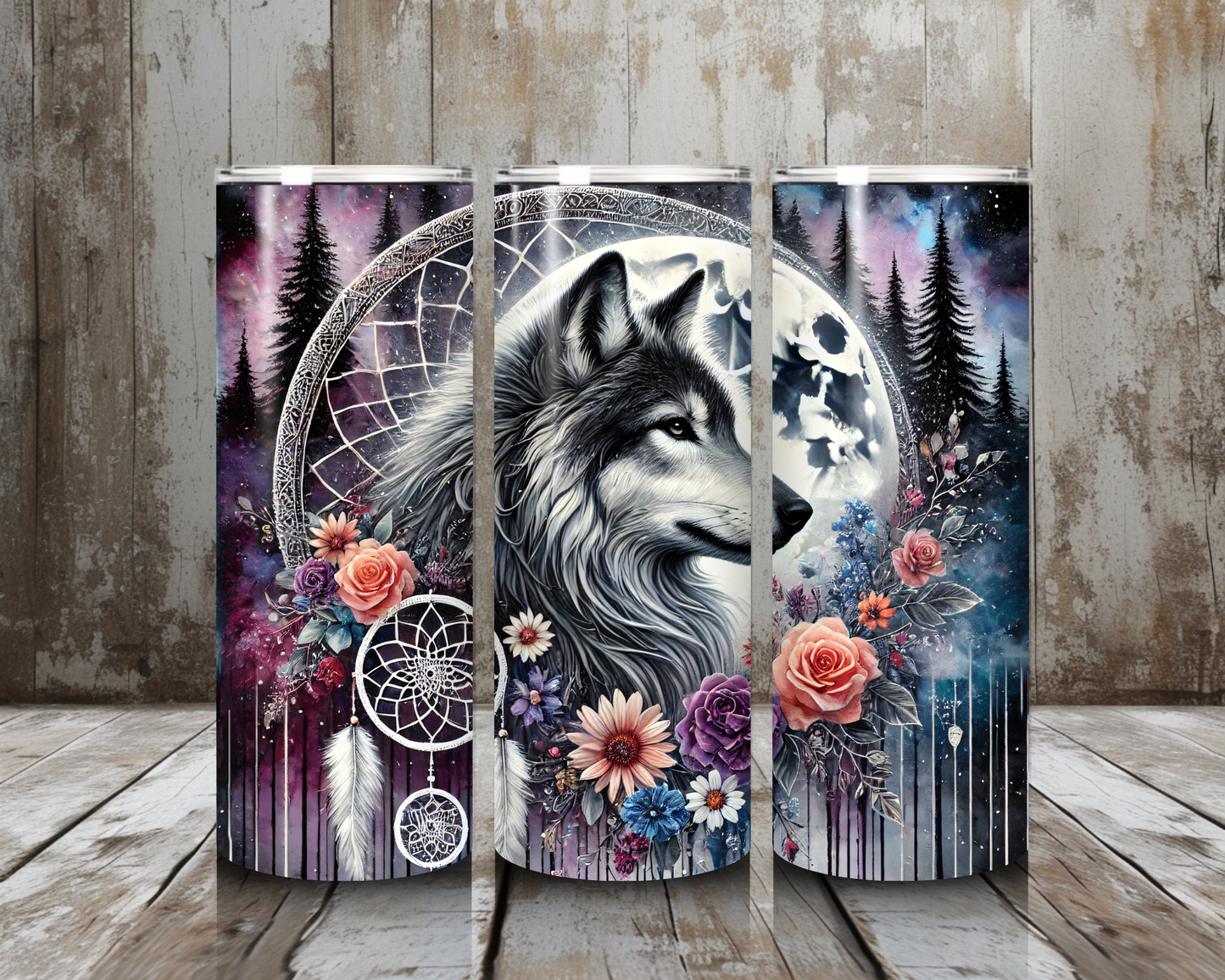 Tumbler Wolf im Mond