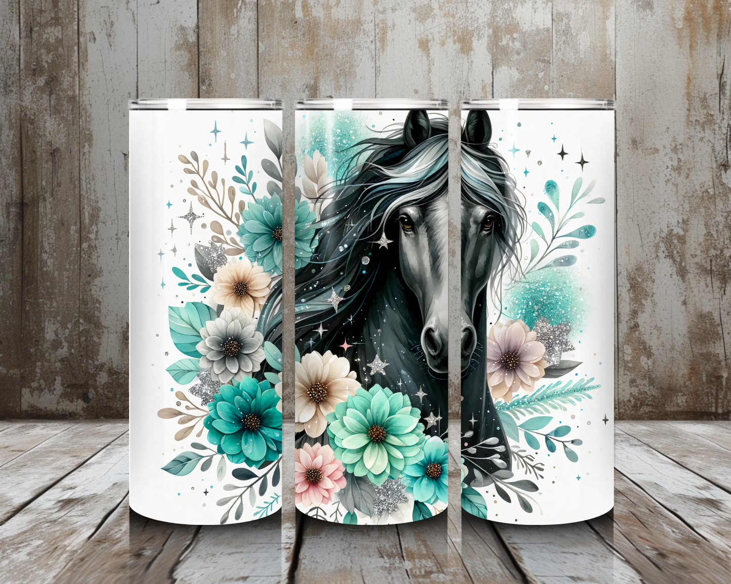 Tumbler black Horse