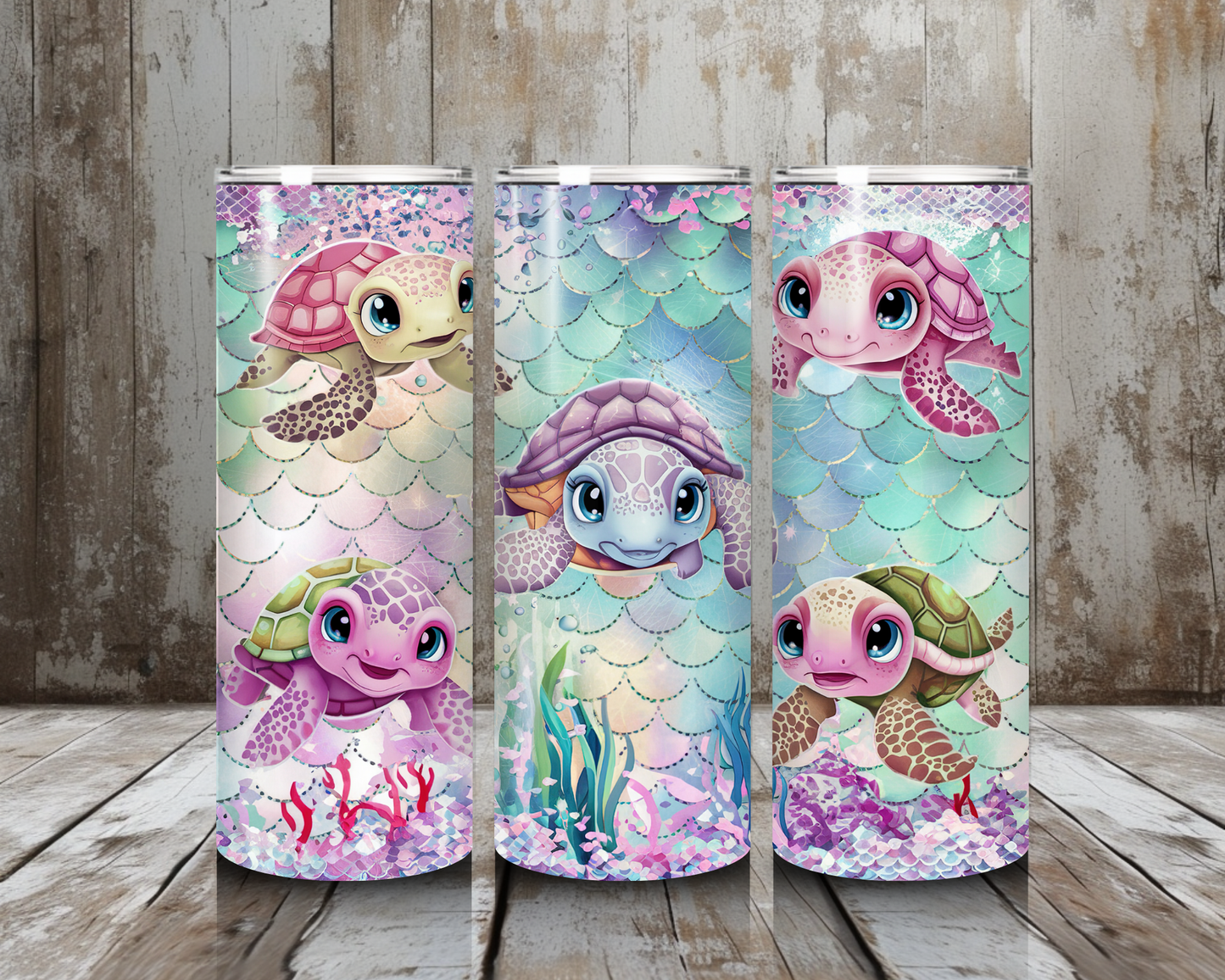 Tumbler colorful Turtles