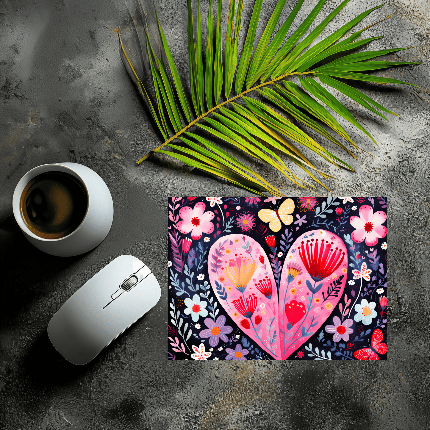 Mousepad Blumenherz