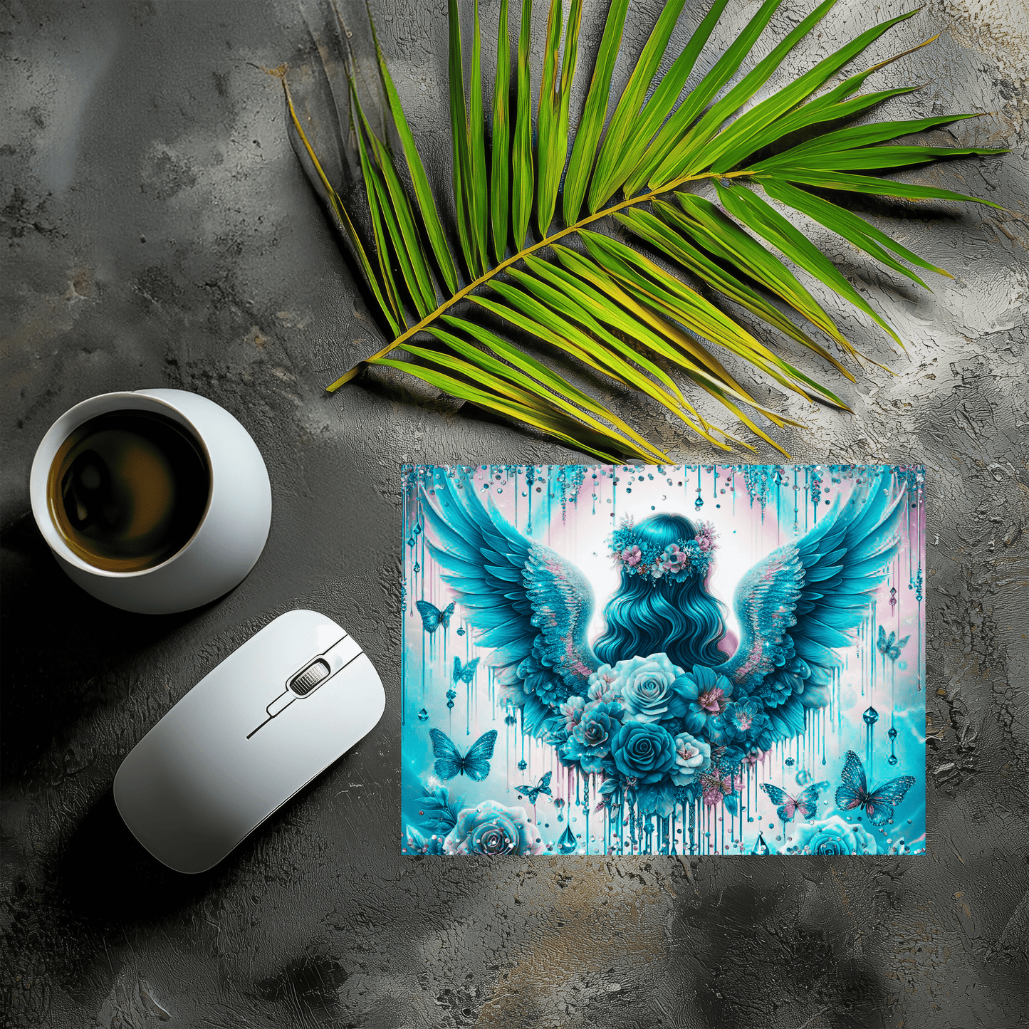 Mousepad Engelsfrau türkis