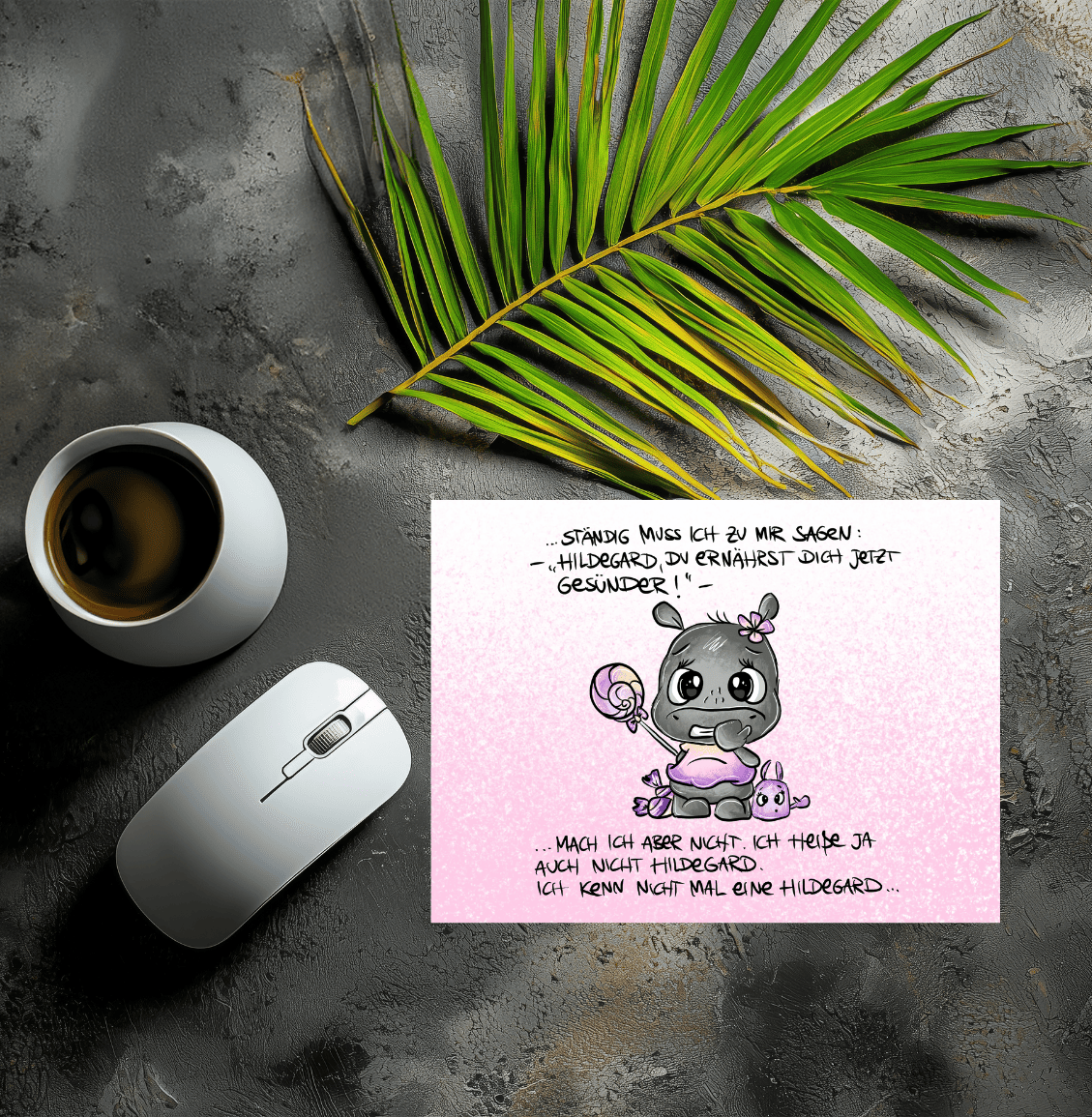 Mousepad Hildegard rosa