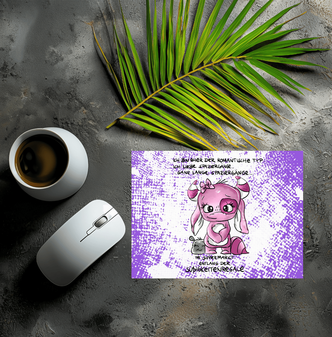 Mousepad Süssigkeitenregale lila