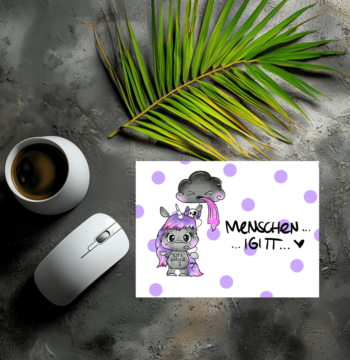Mousepad Kotzwolke Punkte