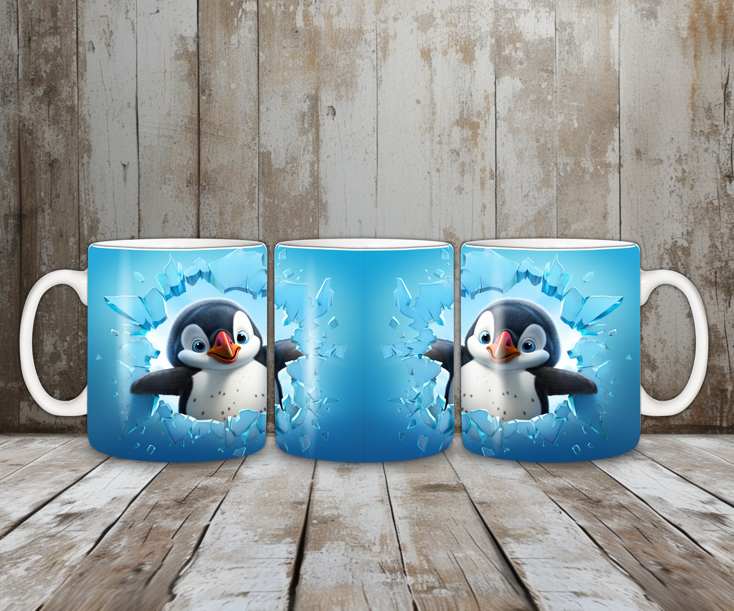 Tasse Pinguin blau