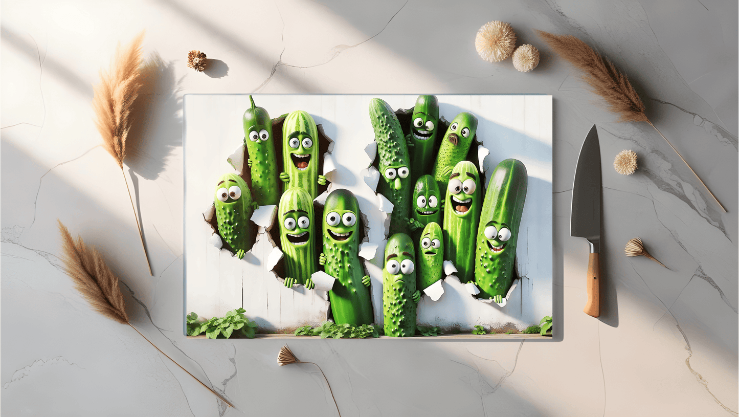 Schneidebrett Funny Pickles