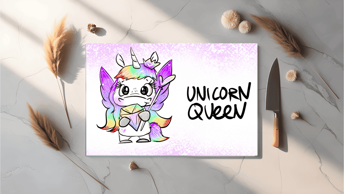 Schneidebrett Unicorn Queen