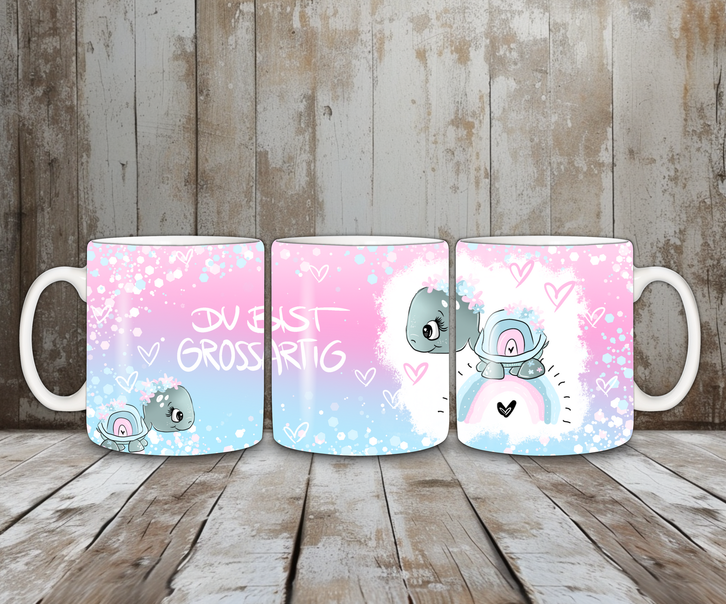 Tasse Du bist großartig rosa