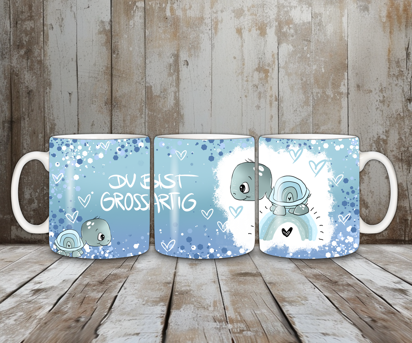 Tasse Du bist großartig blau
