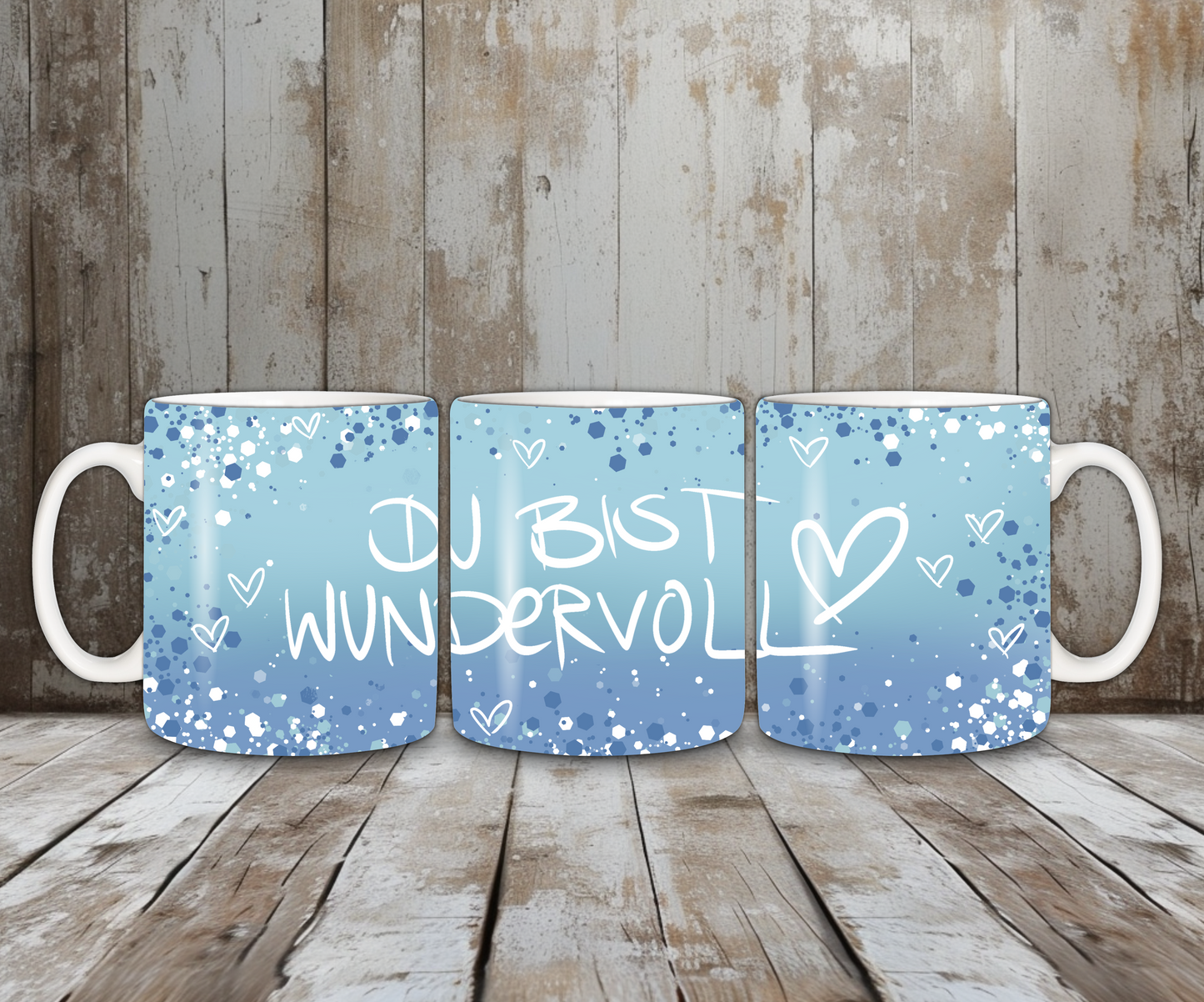 Tasse Du bist wundervoll blau