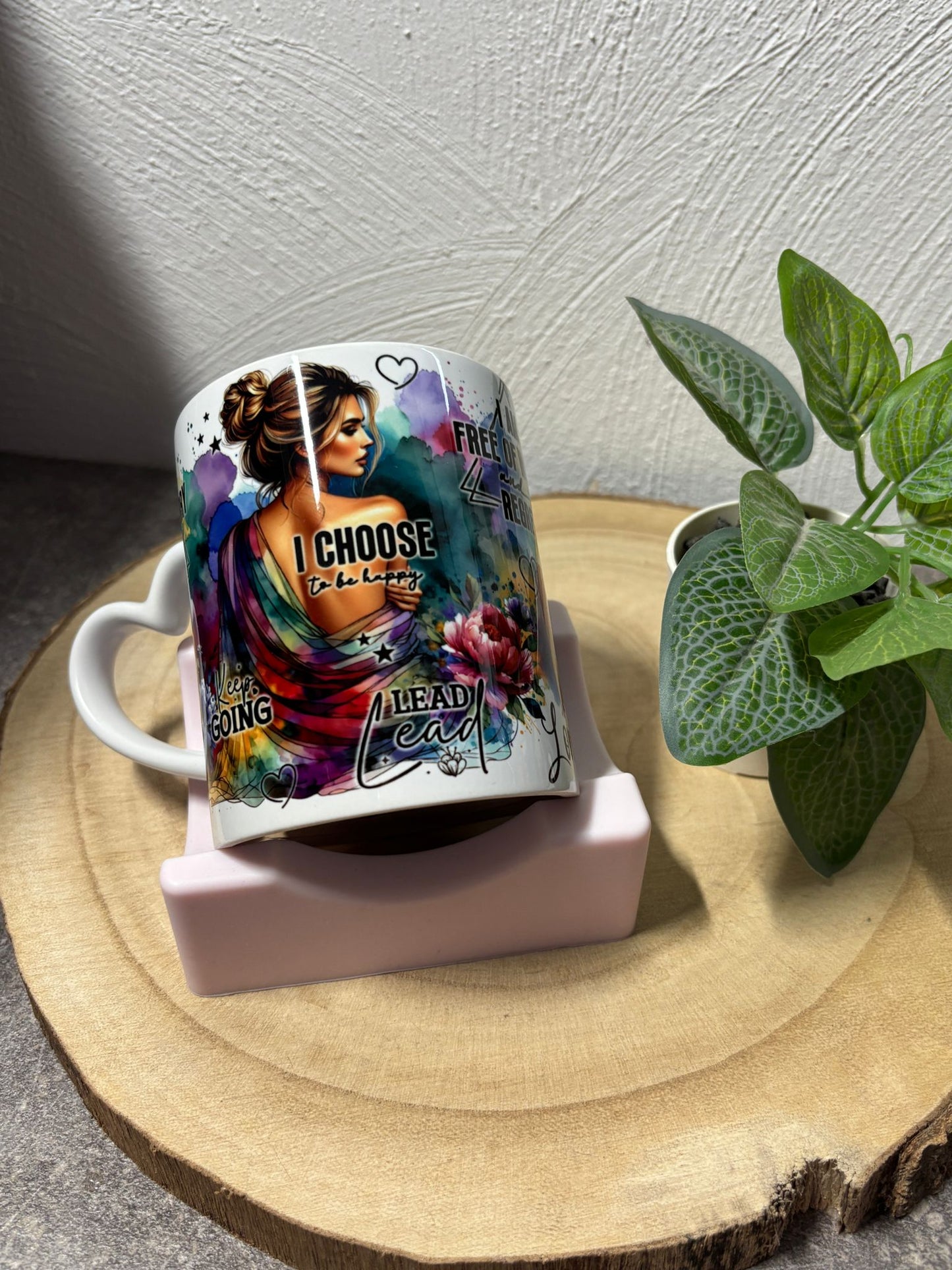 Keramiktasse Bunte Frau 1