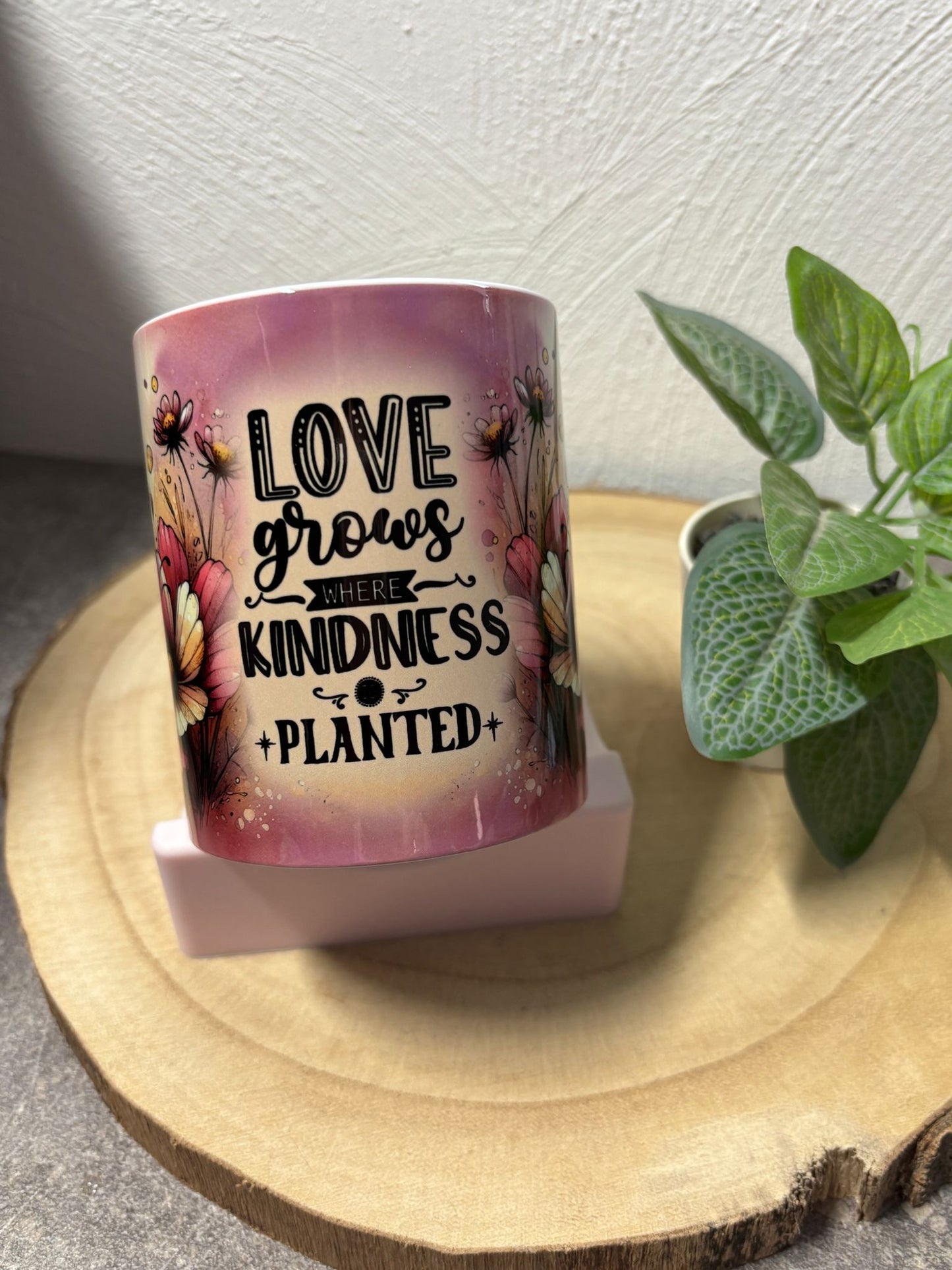 Keramiktasse Love grows