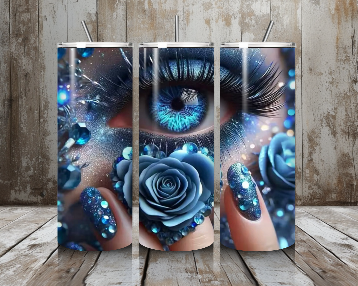 Tumbler Blaues Rosenauge