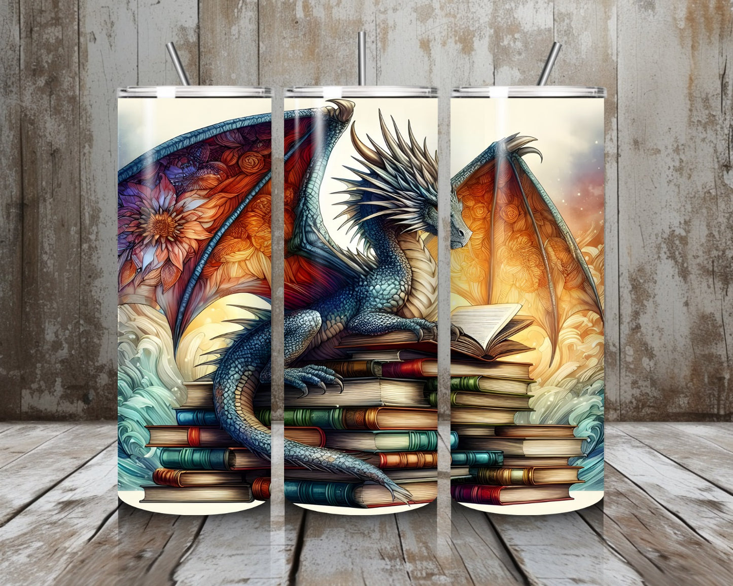 Tumbler Bücherdrache