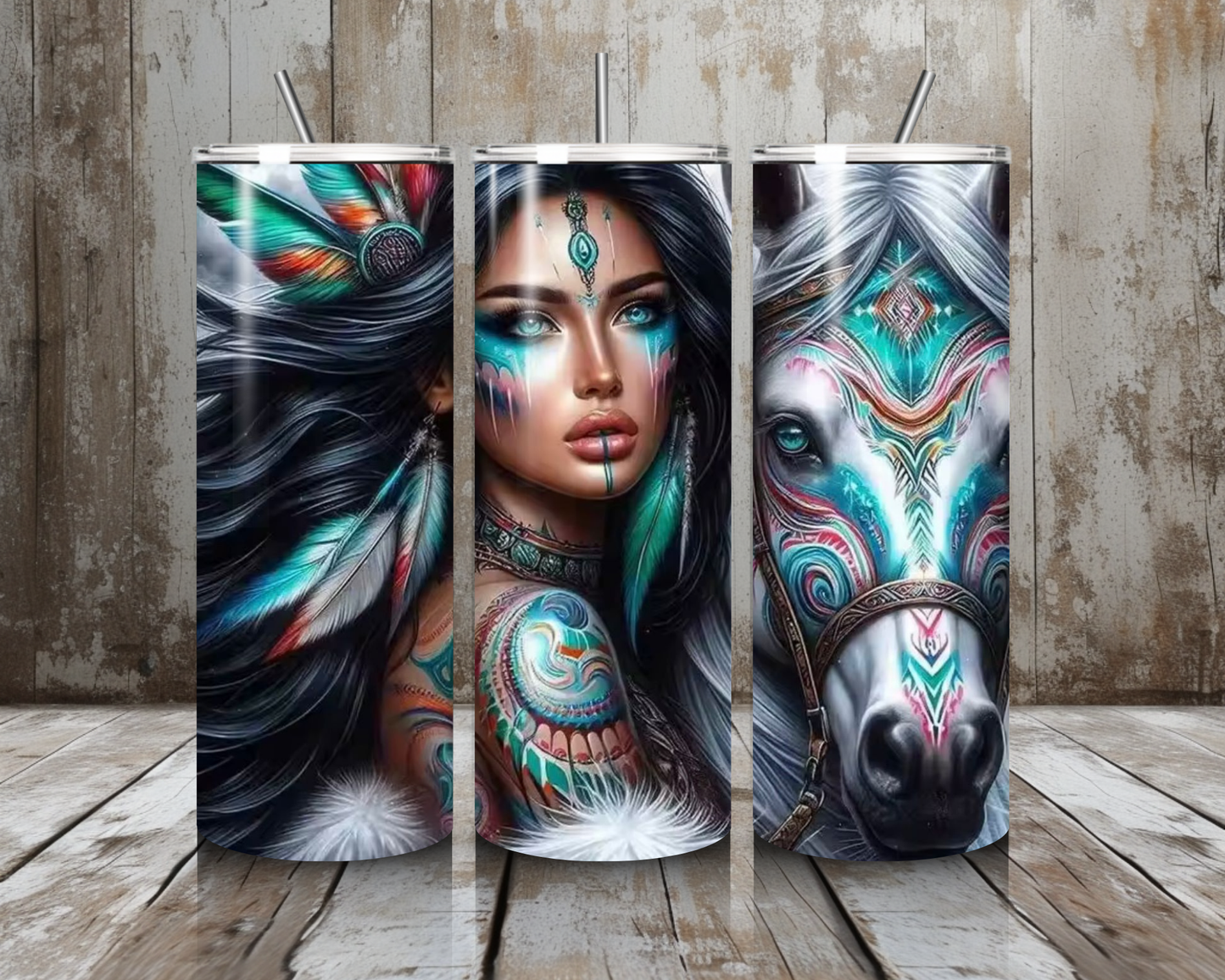Tumbler Indianerbraut
