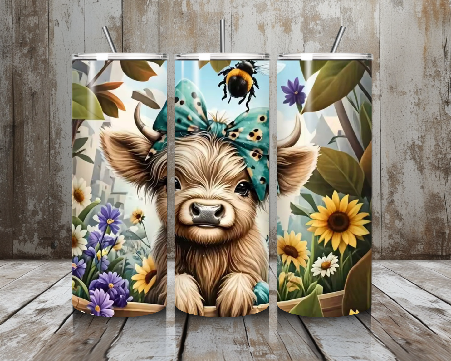 Tumbler Kuh im Frühling