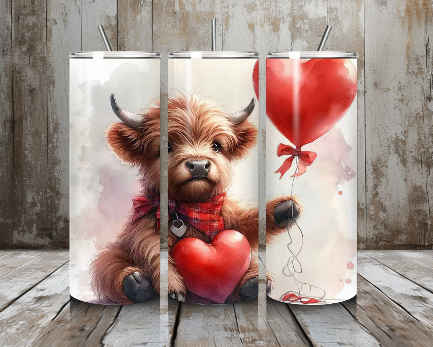 Tumbler Kuh mit Herz