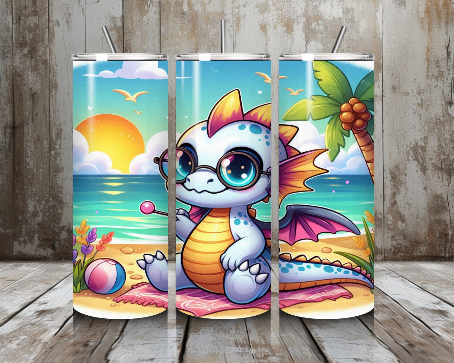 Tumbler Sommer Dinodrache