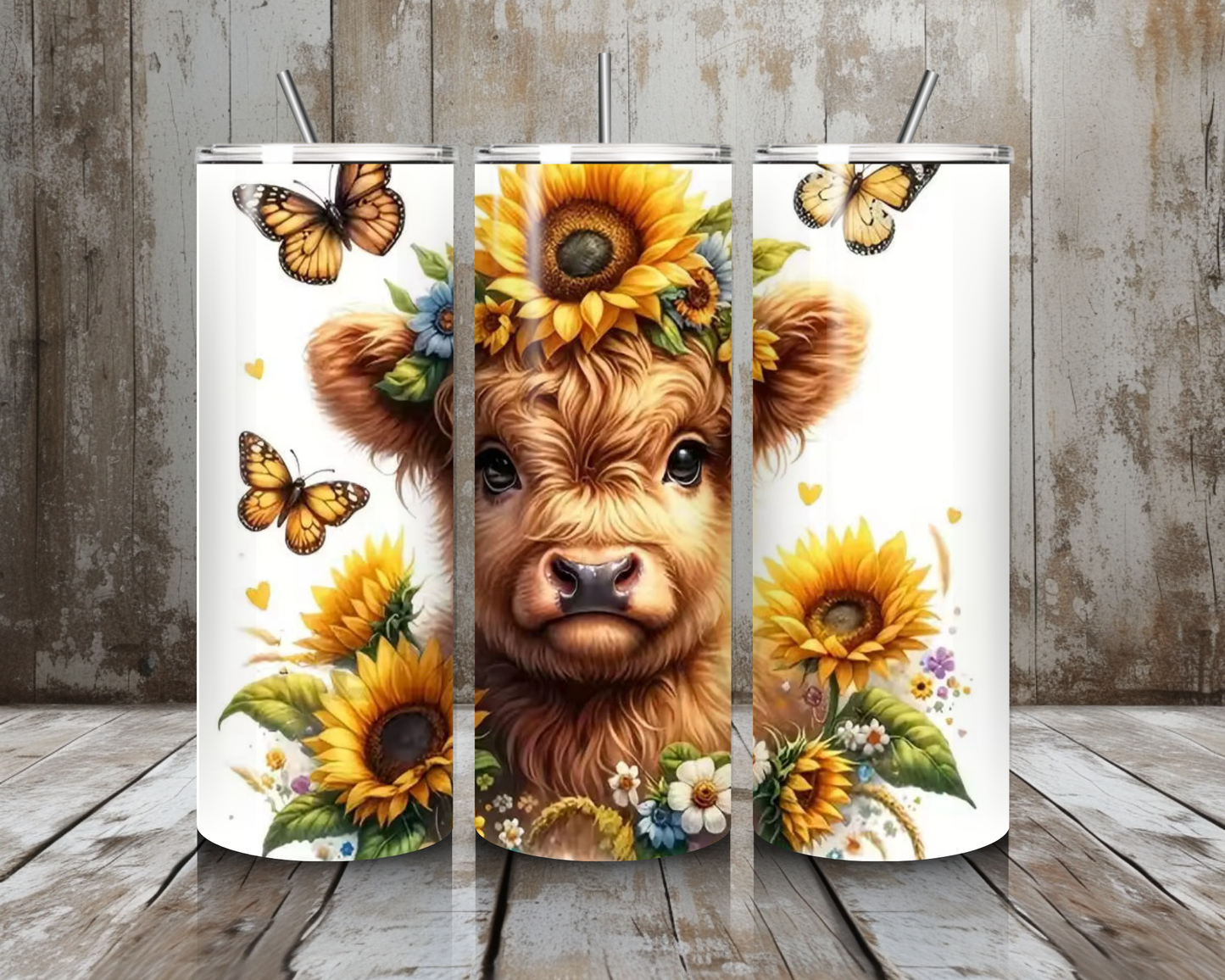 Tumbler Sunflowercow