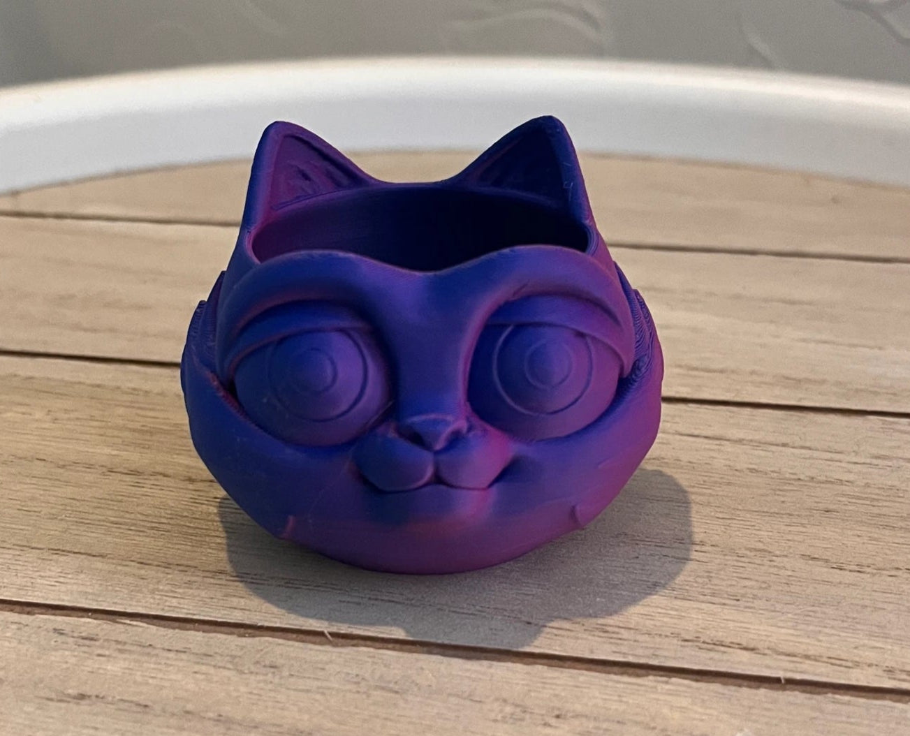 Steinchen Mülleimer Katze