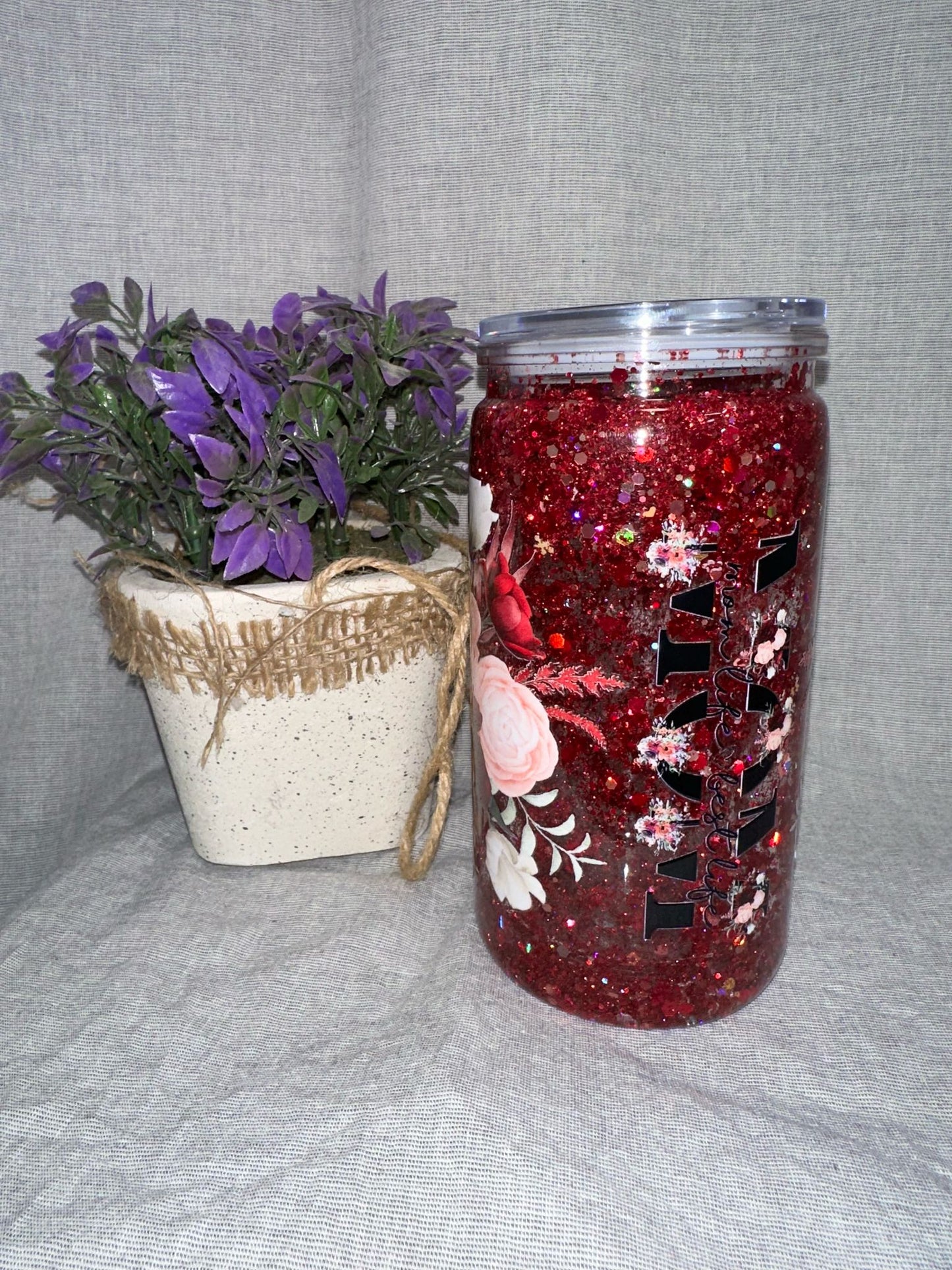 Snowglobe Becher Mom Rot