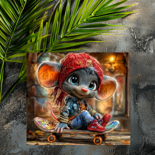 Mousepad Rennmaus