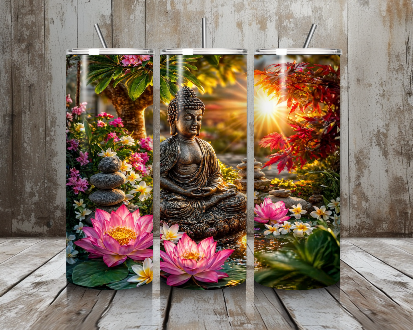 Tumbler Buddha im Sonnenschein